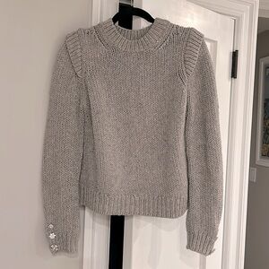 Ba&sh chunky knit embellished sleeves sweater | Grey | S
